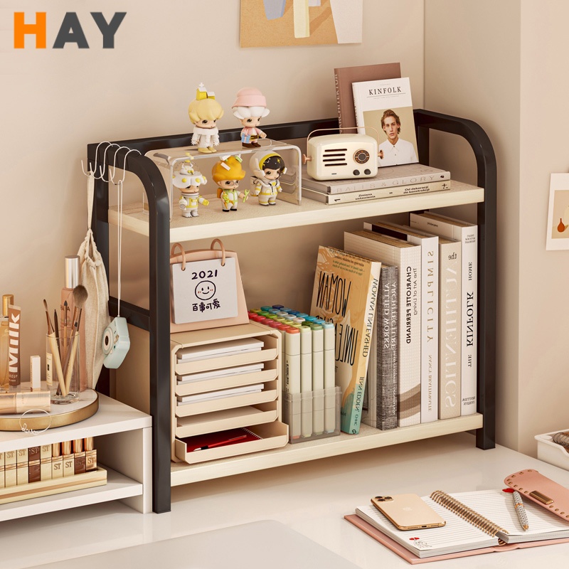 Desktop Shelf Organizer Multipurpose Bookshelf Book Rack Desktop Rack ...