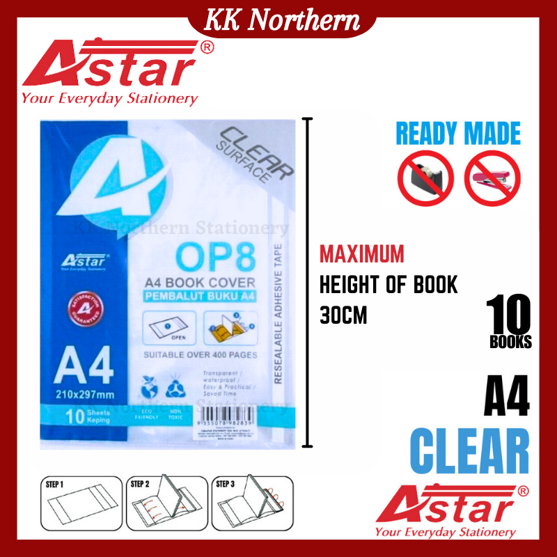 ASTAR Book Cover A4 Text Book F5 Exercise Book Cover Wrapper Pembalut ...