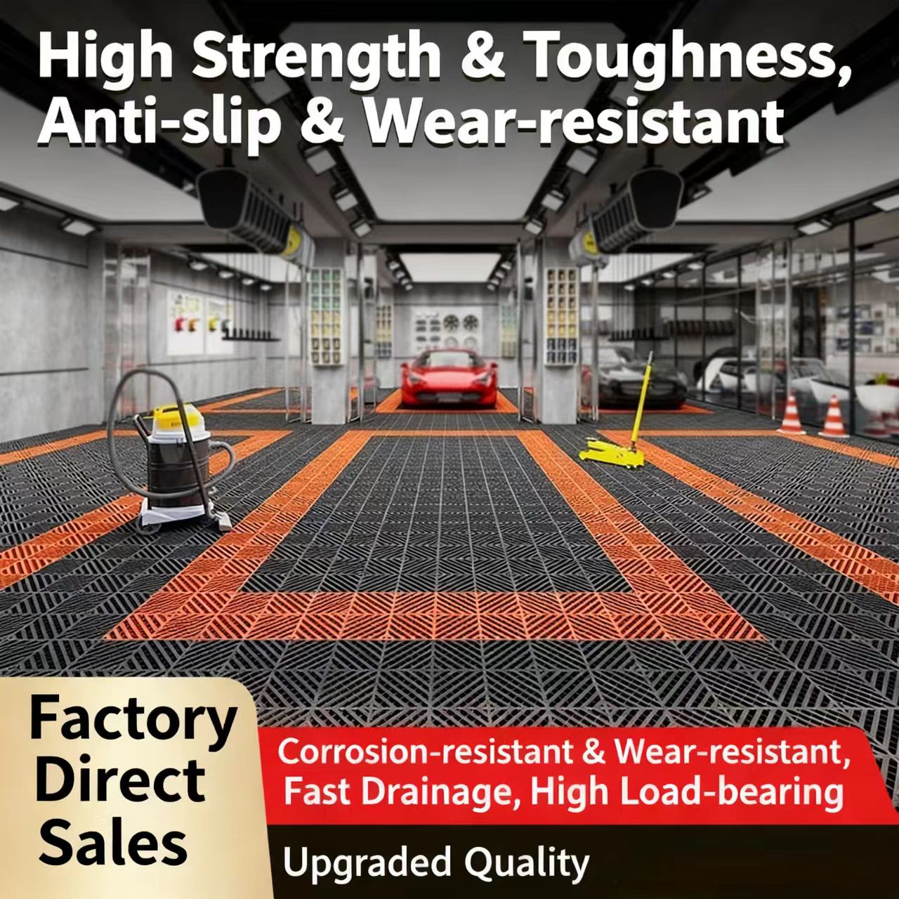 Removable splicing car wash floor mat Car wash house grille floor mat ...