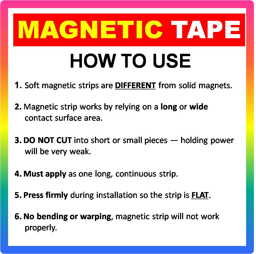 Flexible Magnetic Sheet Roll with Adhesive Tape | DIY Magnet Sticker ...