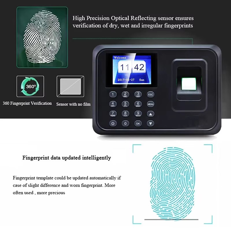 【COMIX Fingerprint Time Attendance】 Digital Finger Print punch card ...