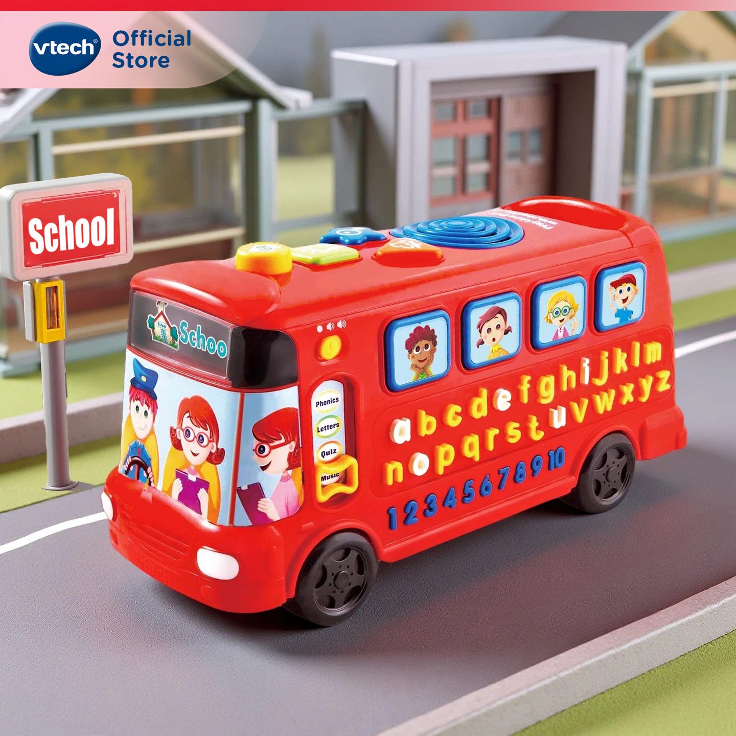 VTech Playtime Bus English Phonics Electronic Learning Toys Preschool ...