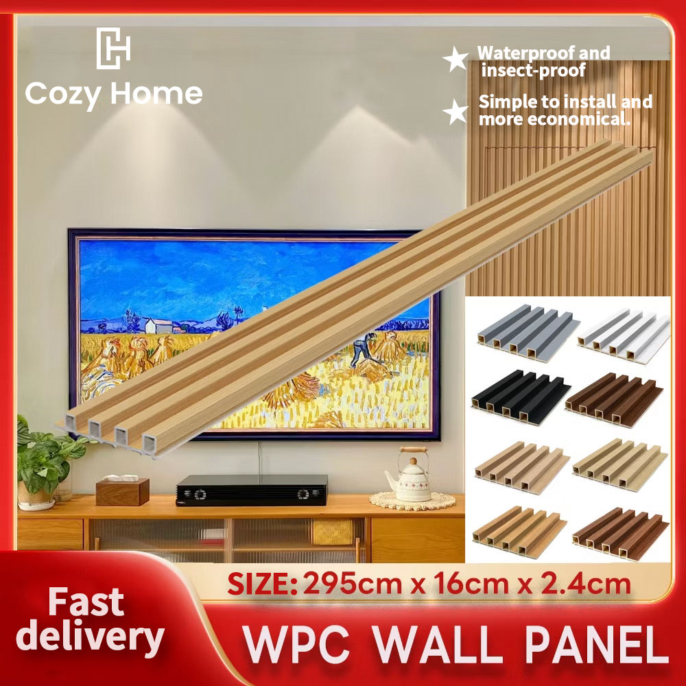 Pvc Wpc Wall Panel Composite Wood decorative Grille Plate fluted board ...