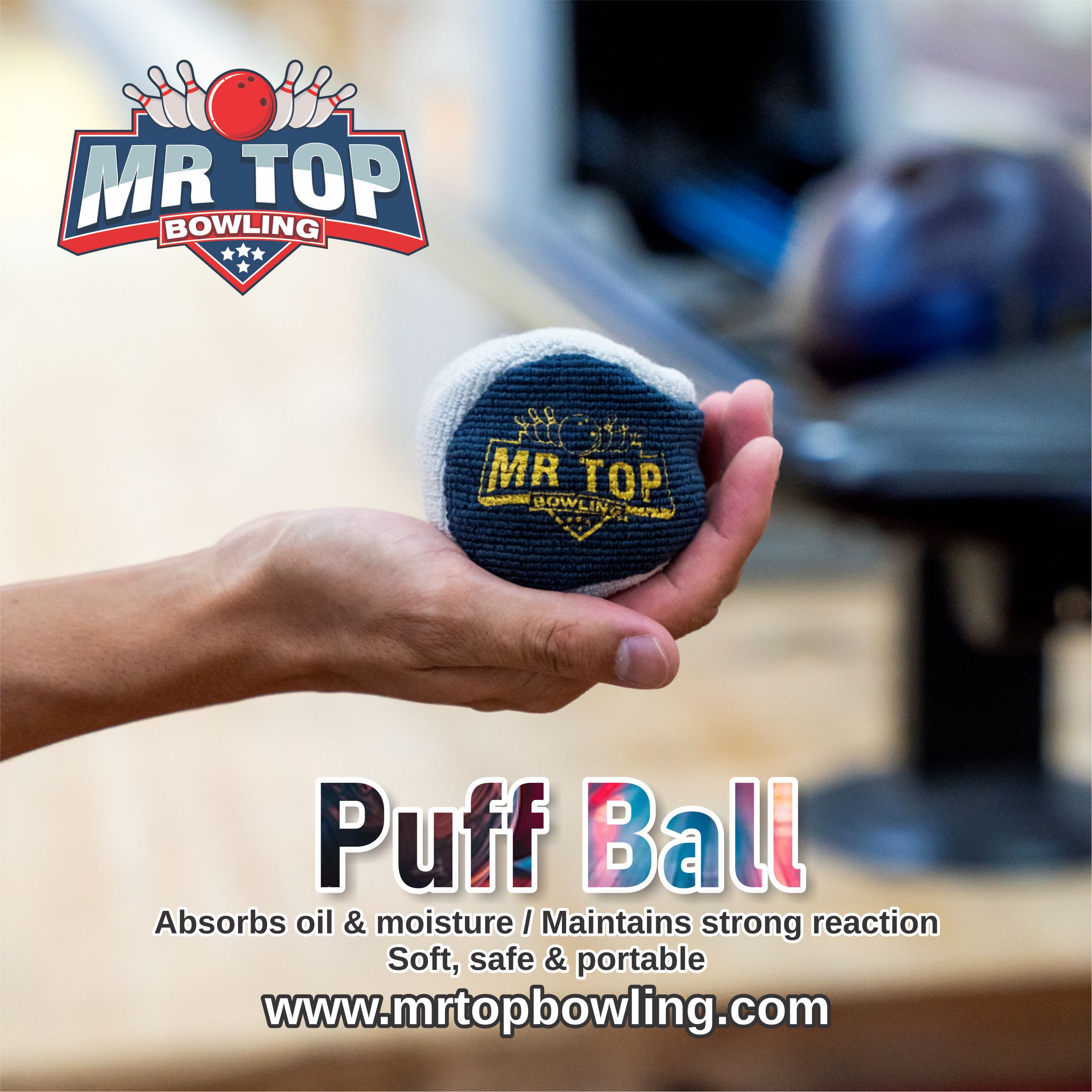 Mr Top Bowling Puff Ball - Bowling Accessories | Shopee Malaysia