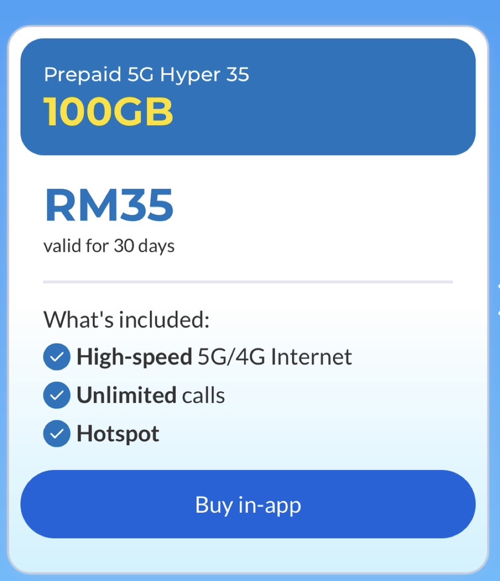 CelcomDigi Prepaid 5G Edisi Biru Celcom Sim Card High Speed Data 50GB ...