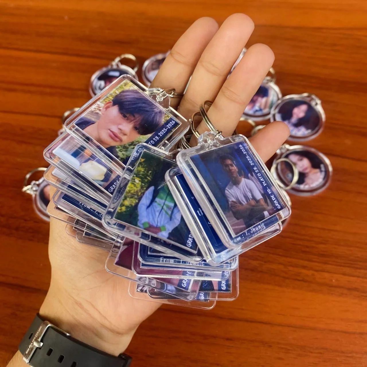 QUAFF F23 Acrylic Photo Insert Keychain Square Openable 100 Pcs Pack ...