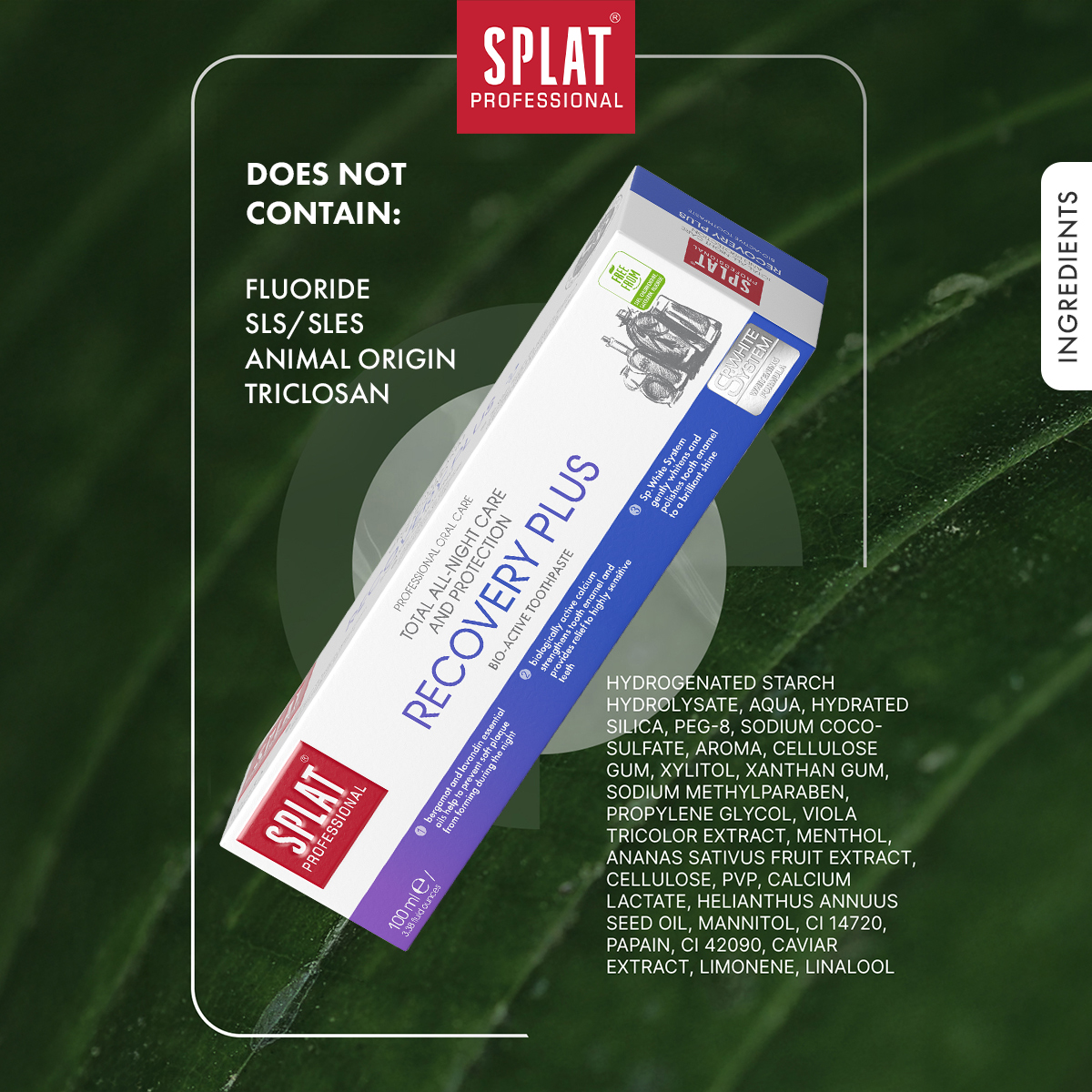 SPLAT Professional Recovery Plus Toothpaste (100ml) | Shopee Malaysia