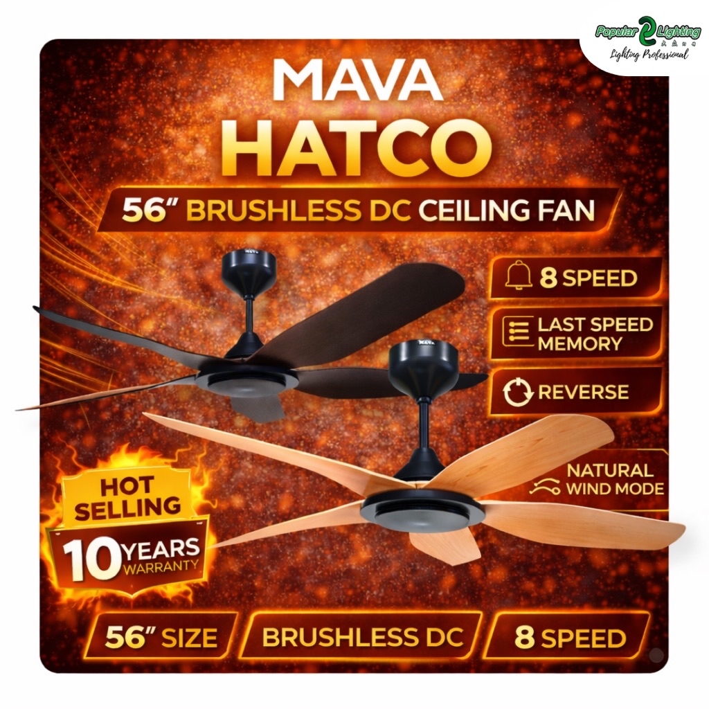 Mava (New model) 56” Hatco Dc inverter fan 8speed remote control super ...