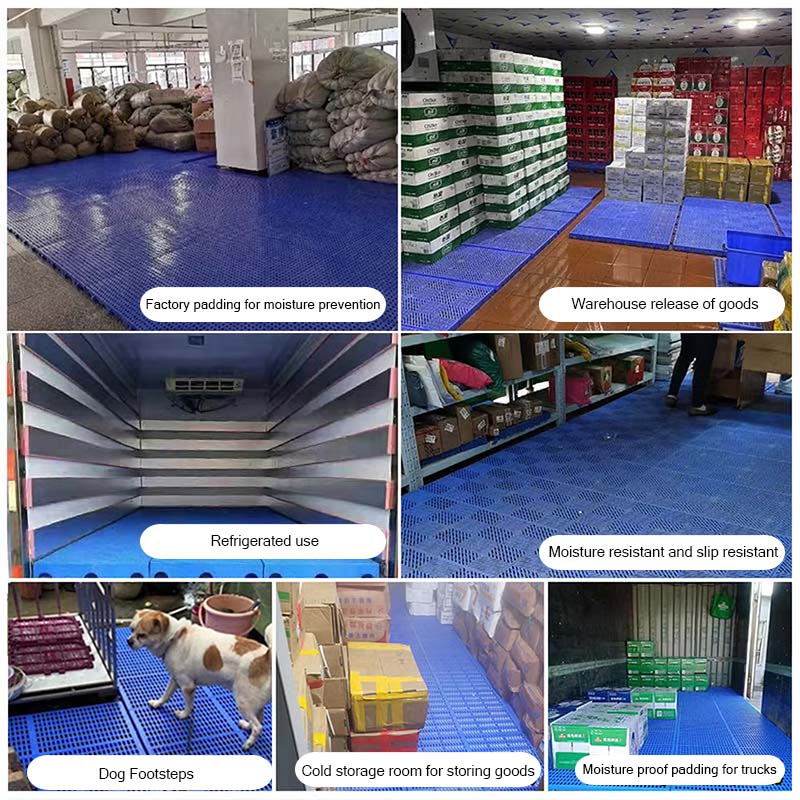 Multi-purpose Plastic Pallet Mat Interlocking Floor Tile Warehouse Cold ...