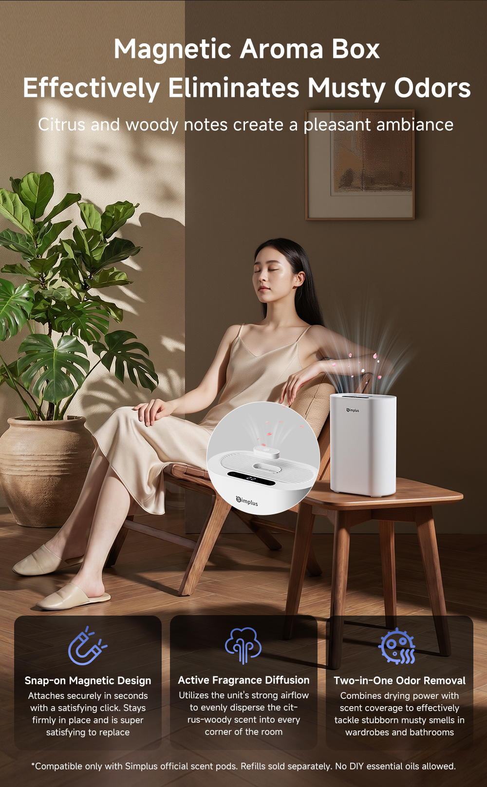 【New Launch】Simplus Dual-Core Dehumidifier丨850ml/Day丨2.5L Large Water ...
