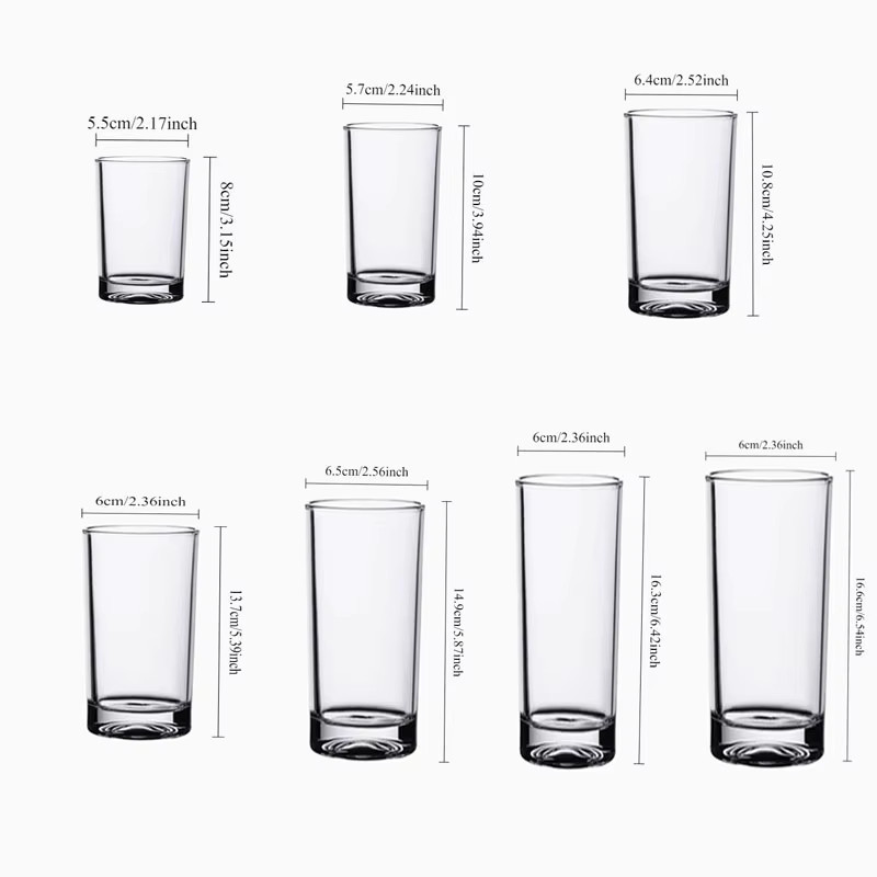 Lead-Free Crystal Glass Cup Highball water glass 155-290ml Drinking ...