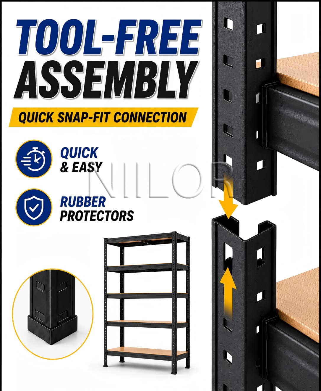 💖45 Size Rack Boltless Rack Shelf Storage Home Kitchen Store Rack ...