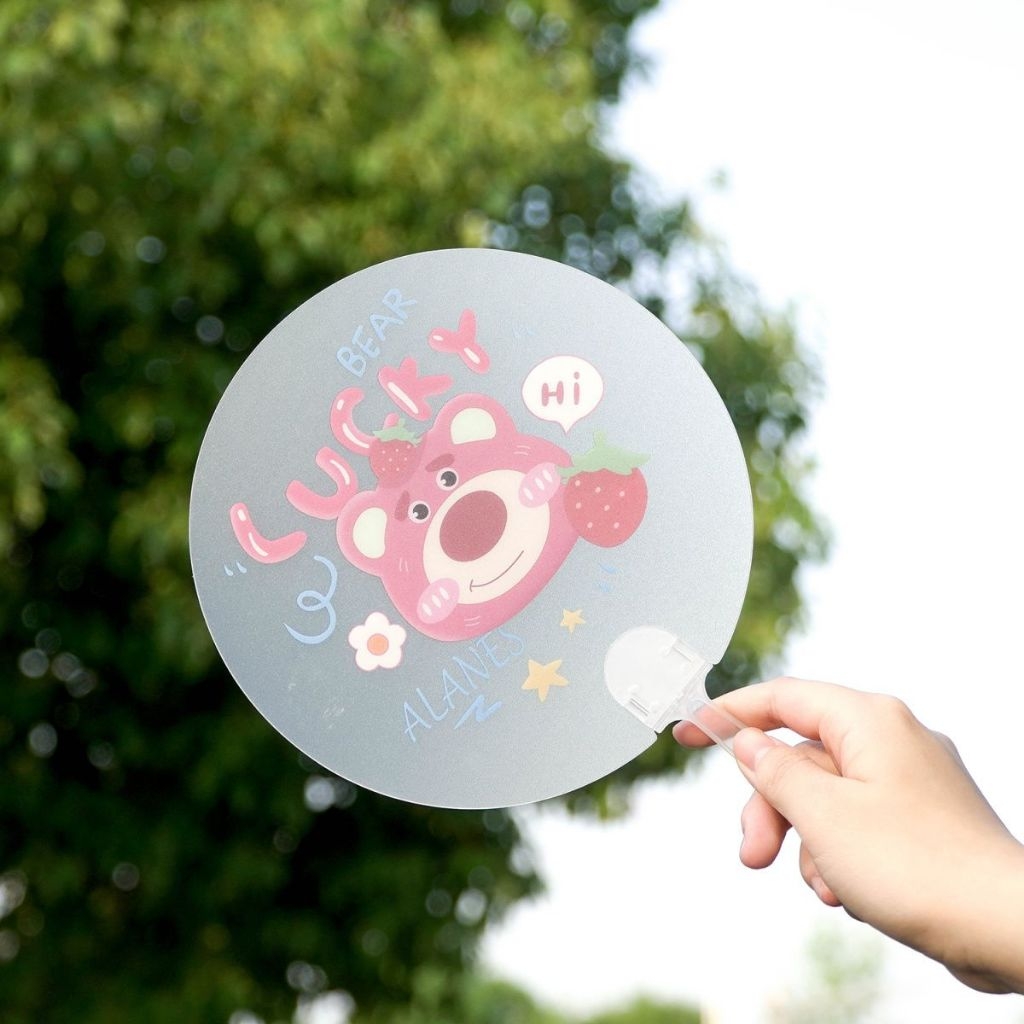 Sanrio Kuromi Melody Hello Kitty Cinnamoroll Lotso Hand Fan Cute Kipas ...