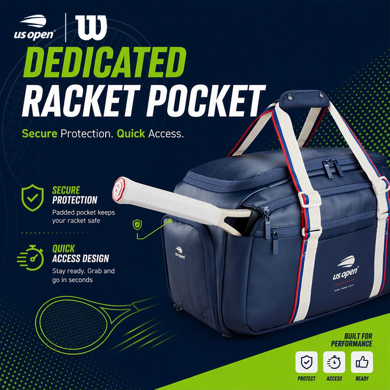 2-Racket Capacity | Wilson US Open 2026 Tennis Small Duffel Shoes ...
