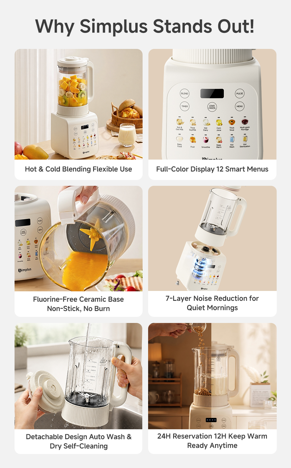 【BabySafe】Simplus 1.75L Blender | Low Noise | High-Speed | Residue-Free ...