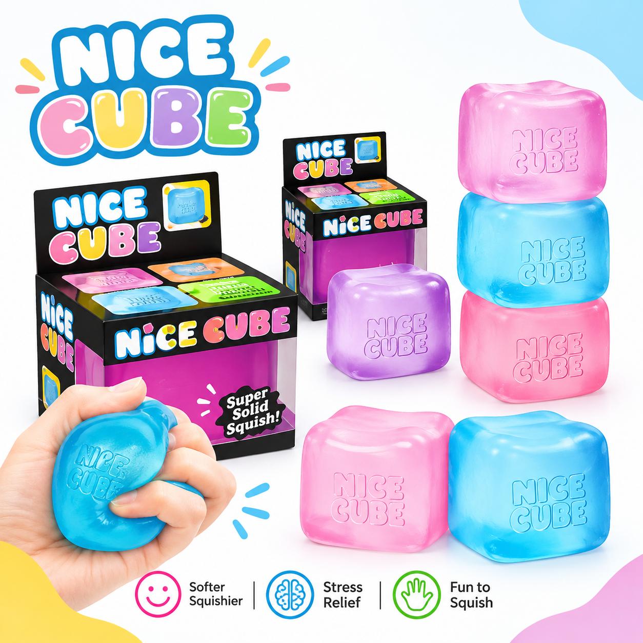 Local Stock NeeDoh Nice Ice Cube Squishy Toy Soft Sensory Stress Relief ...