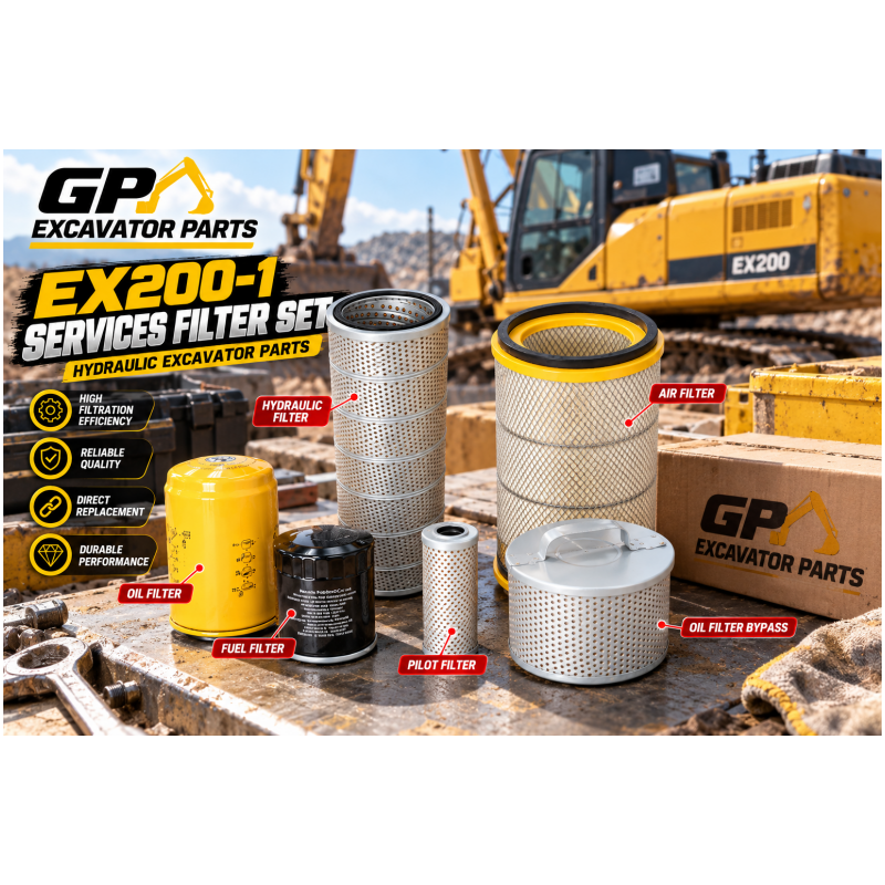 EX200-1 / 6BD1 Hydraulic Excavator Services Filter Set (6 PCS X 1 SET ...