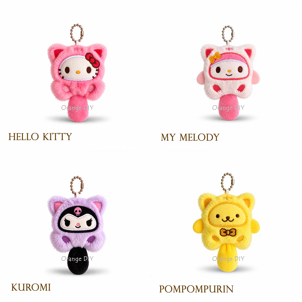 Sanrio Kuromi Melody Pompompurin Hello Kitty Pochacco Hangyodon Plush ...