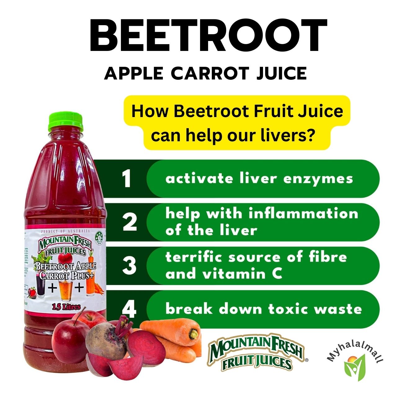 BEETROOT APPLE CARROT JUICE -MOUNTAIN FRESH - Sedap 100% Halal - TANPA ...