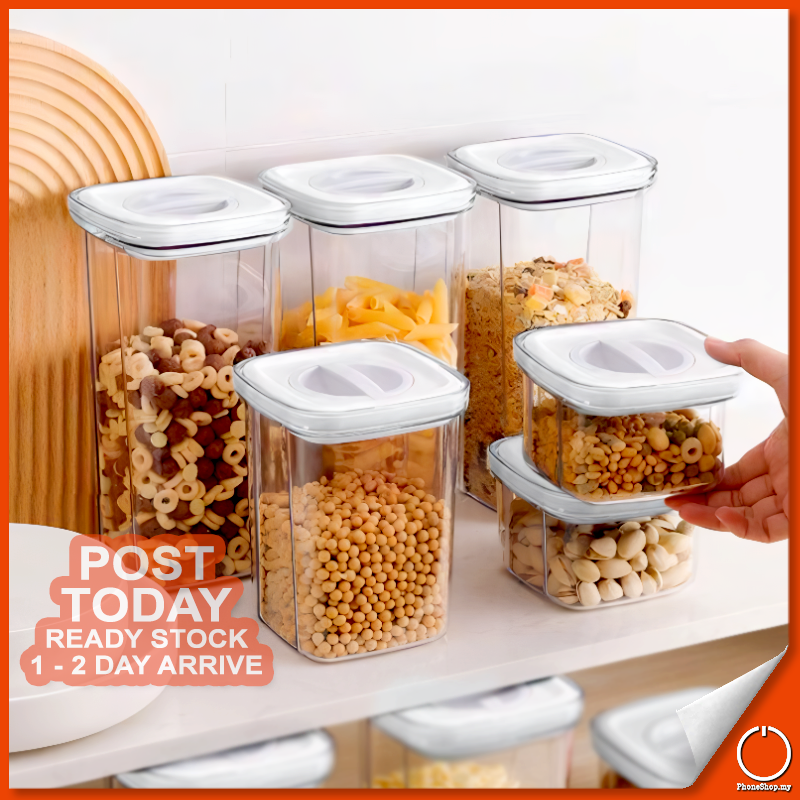 𝐓𝐔𝐑𝐍 𝐅𝐑𝐄𝐒𝐇 Stackable Airtight Twist Lock Transparent Food Storage ...