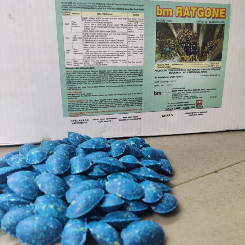 Mouse poison BM RATGONE racun bunuh tikus merah red spinny rat kawasan ...