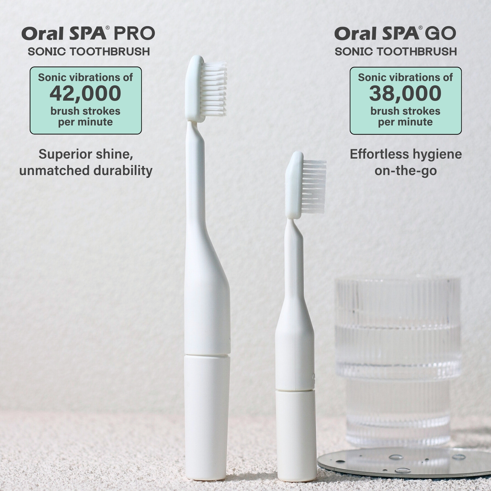 Oral SPA GO Sonic Electric Toothbrush | 38,000 Brush Strokes per Minute ...