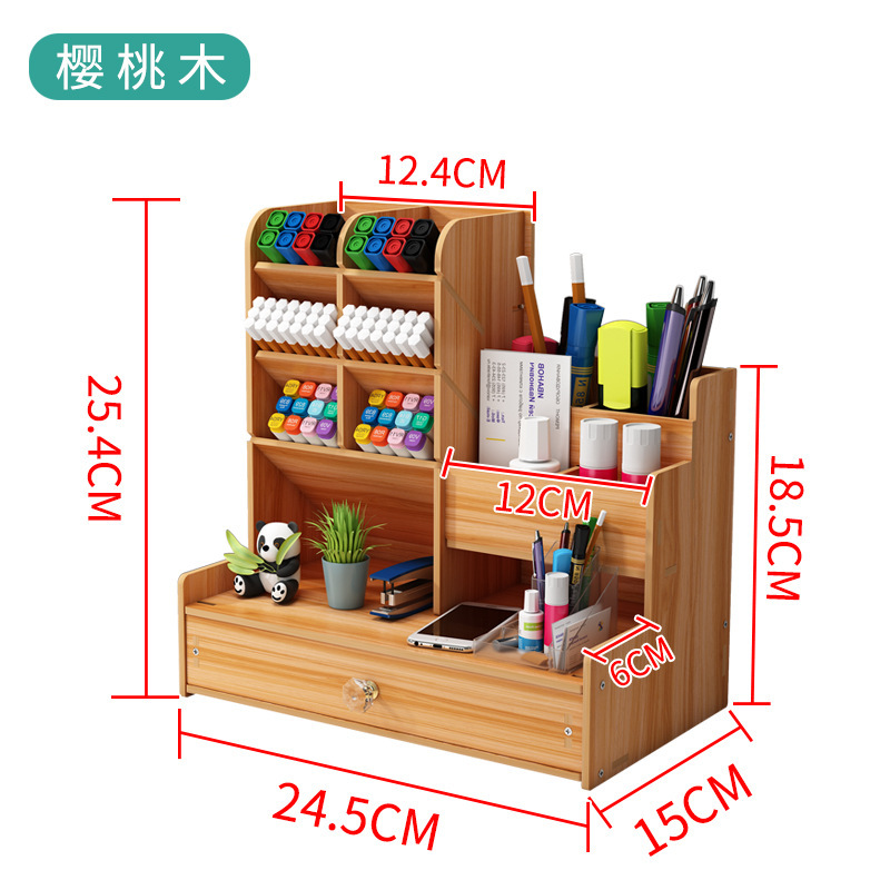 Student Pen Table Organizer Rack Wooden Holder Wooden Organizer Rack ...