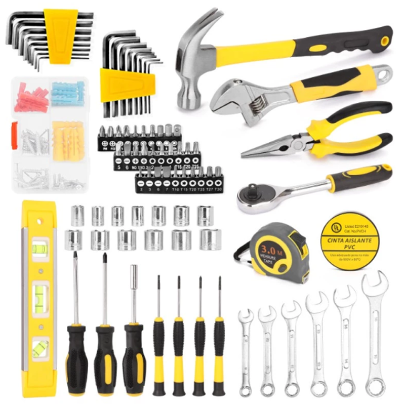 REAIM Tool Box 108 PCS Household Manual Toolbox Set Multi-Function ...