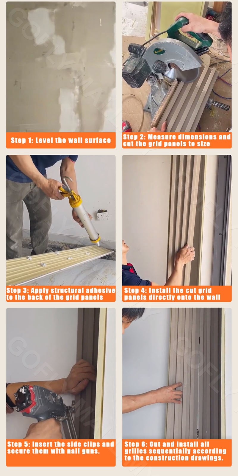 Wall panel PVC Panel fluted wall Bamboo fibre For 99% walls Waterproof ...