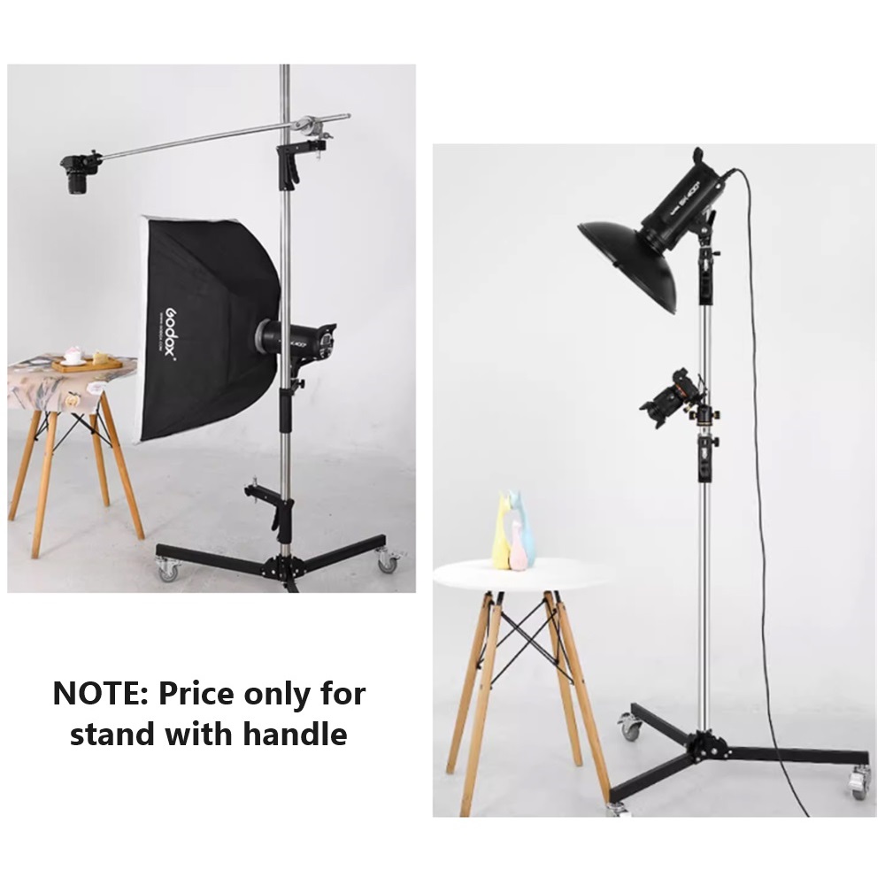 SH-240 CCT Gun Handle Light Stand with Wheels for Studio Photography ...