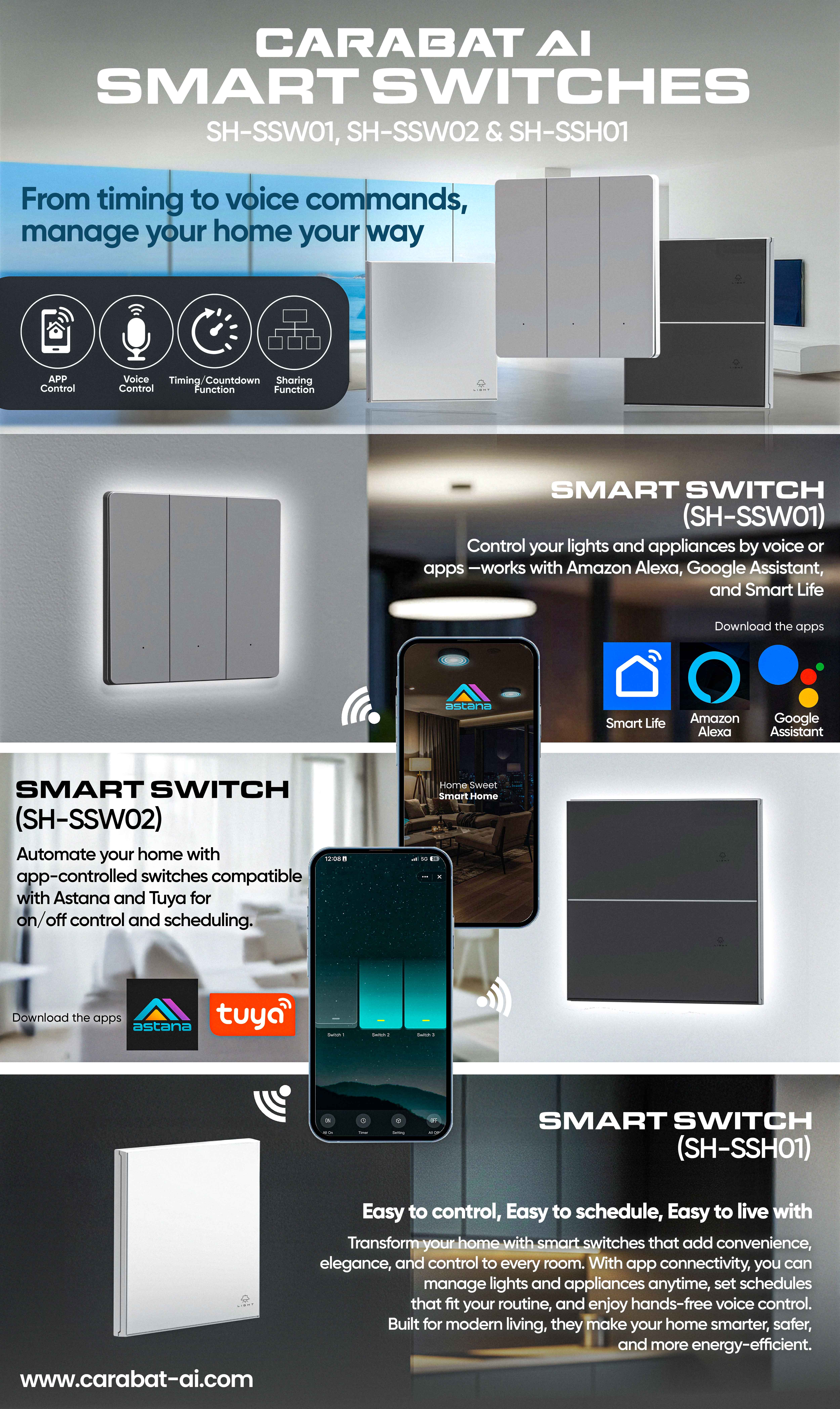 Carabat Smart Switches (40A) (SH-SS01) l Smart High Power Switch l ...