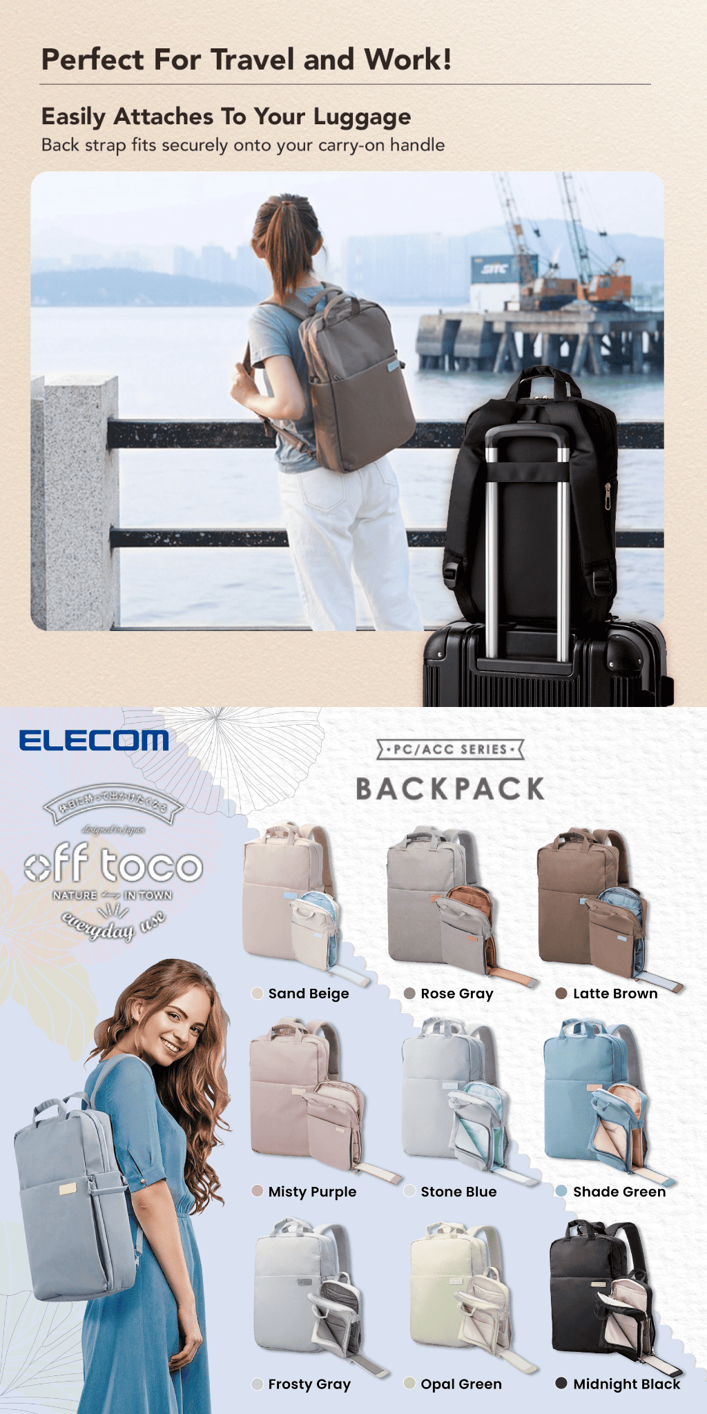 ELECOM OFF TOCO OF04 14 inch Laptop Backpack Casual Office Water ...