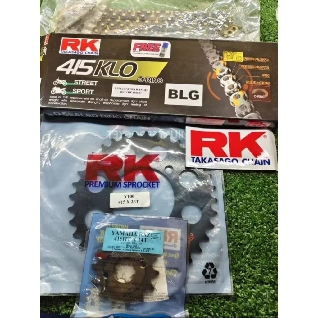 BLG RXZ RK RKM GS415 KLO ORING BLACK GOLD CHAIN GS415RKM HONDA RS150 ...