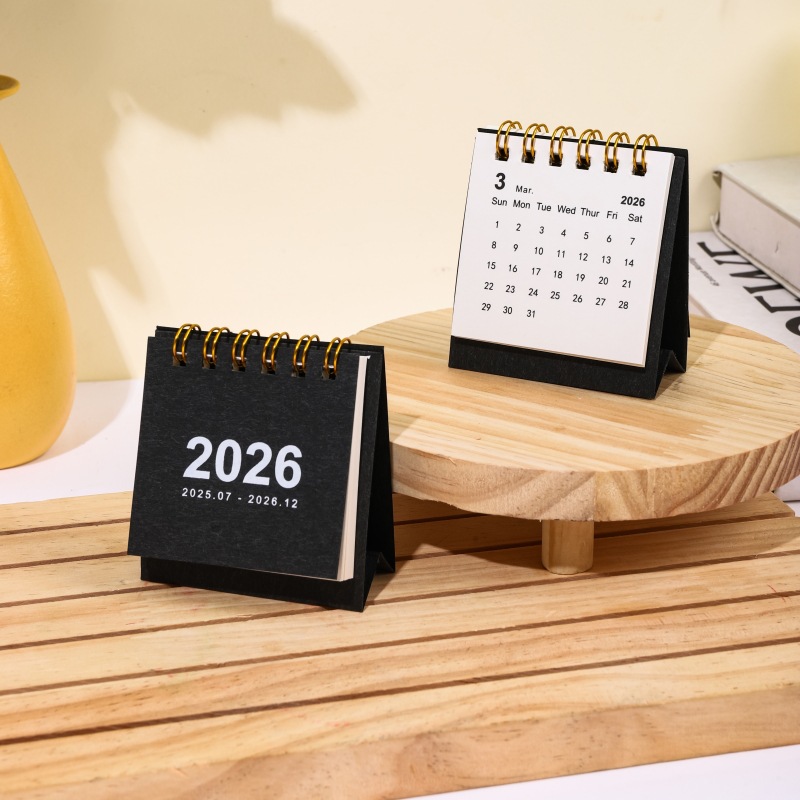 English Version 2026 Calendar Mini Calendar 2025 Desktop Calendar ...
