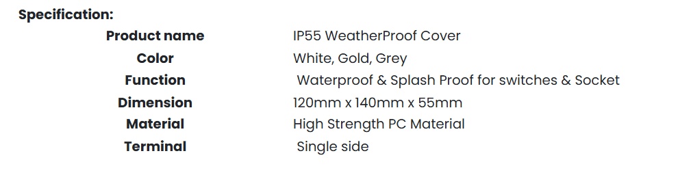 RETOUCH / WATERPROOF & WEATHERPROOF SWITCH SOCKET PROTECTIVE COVER ...