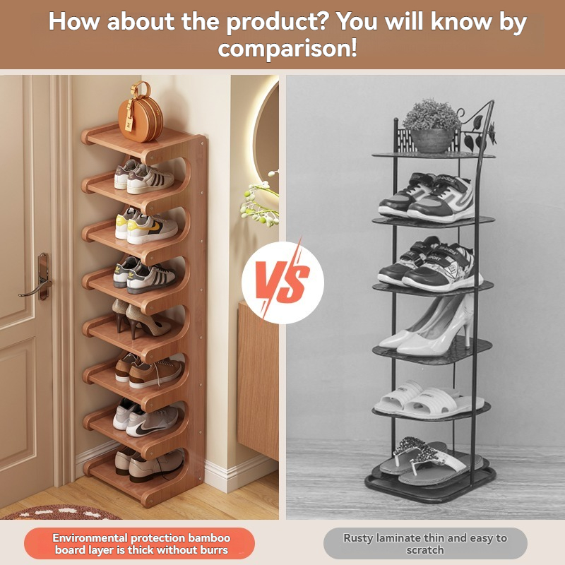 Shoe Rack Organizer Multi-layer Vertical Narrow Shoe Shelf Storage ...