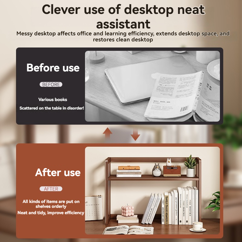 Multi-layer storage rack desktop bookshelf office computer desk storage ...