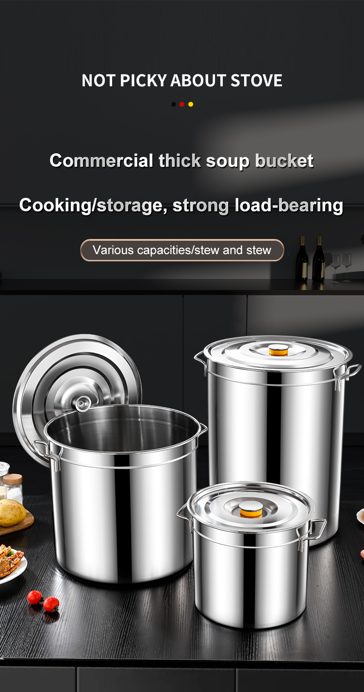 baldi sup keluli tahan karat/Large capacity soup pot and bucket ...