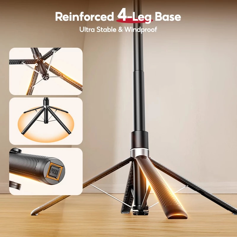 MODOFO Selfie Stick Tripod For Phone 180CM 3 in 1 Stand Travel gimbal ...