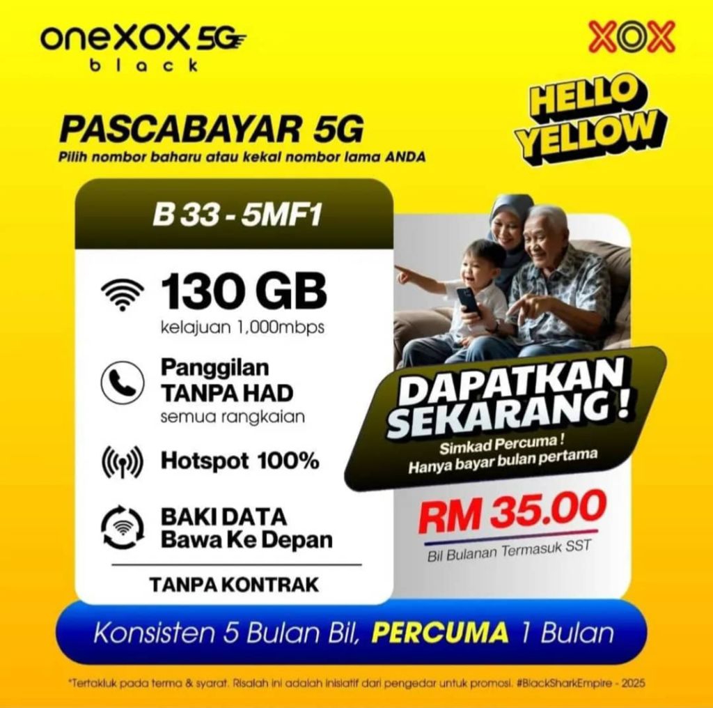 ONEXOX PLAN B33 | INTERNET 130GB HIGHSPEED | FULL HOTSPOT | CARRY ...
