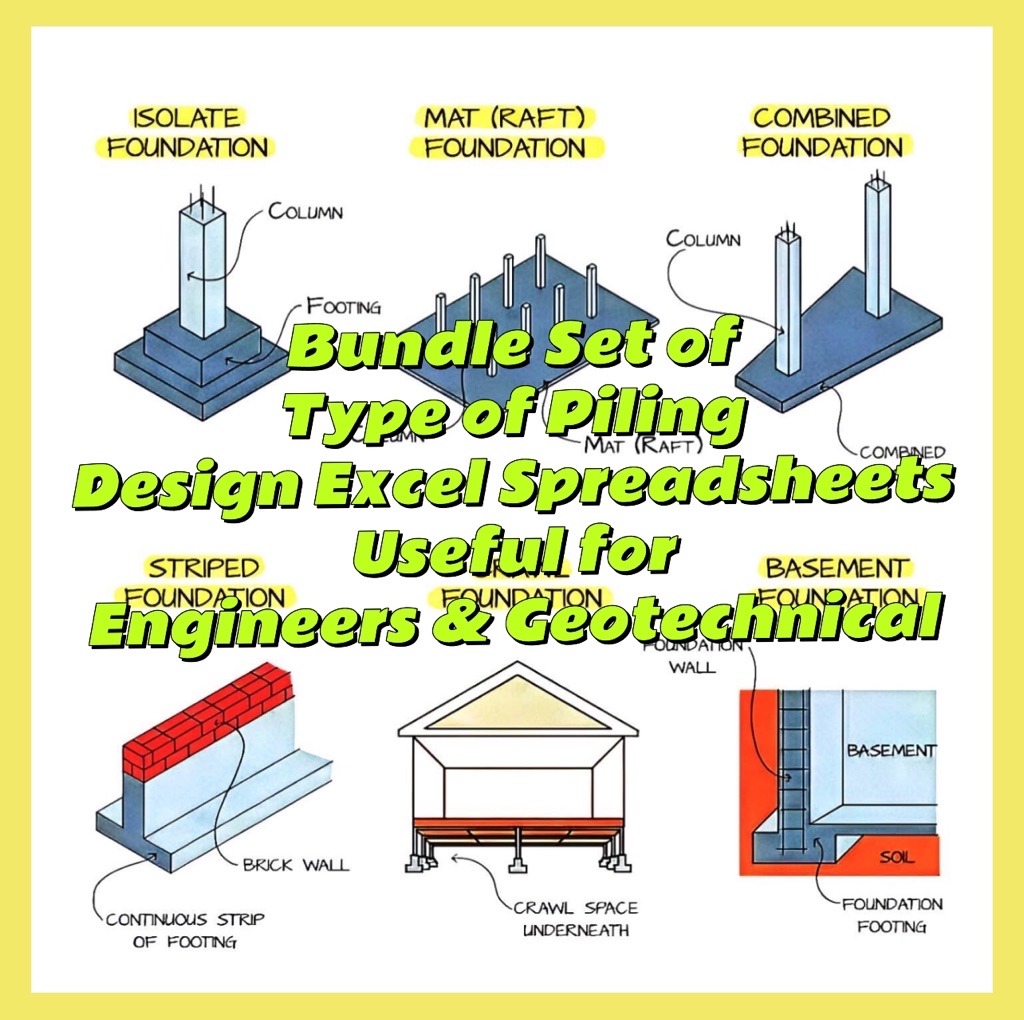 Bundle Set of Type of Piling Design Excel Spreadsheets Useful for ...