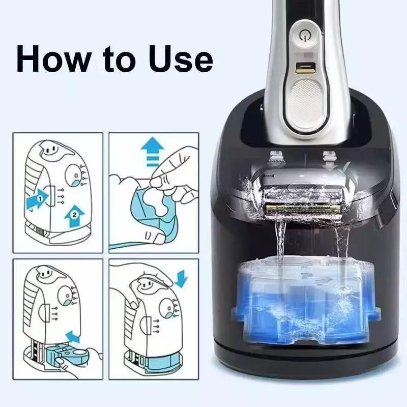 Braun Electric Shaver Cleaning Liquid CCR4 Series 3 5 7 8 9 Razor blade ...