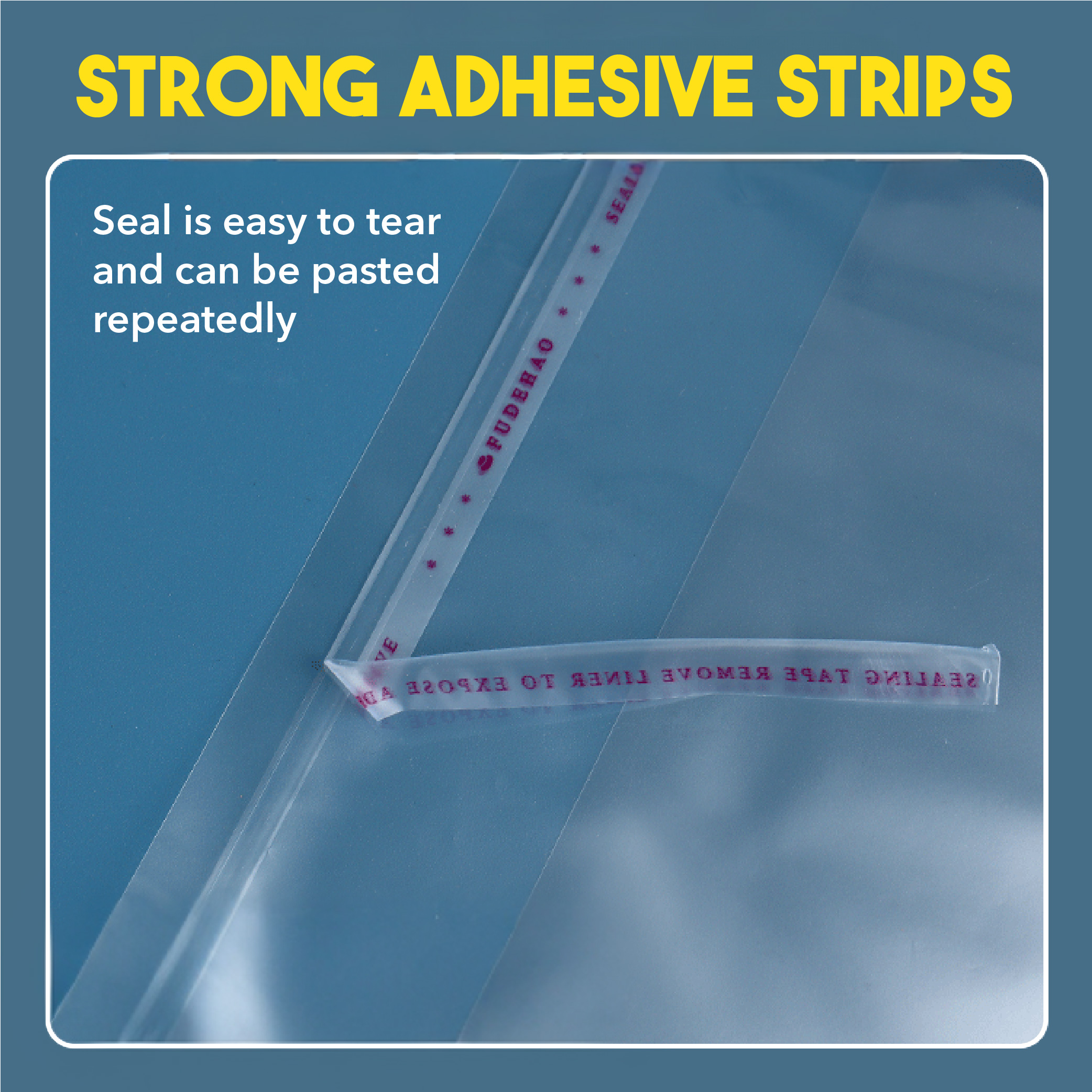 ZoomPack Transparent OPP/CPP Plastic Bag Self Adhesive Packing Beg ...