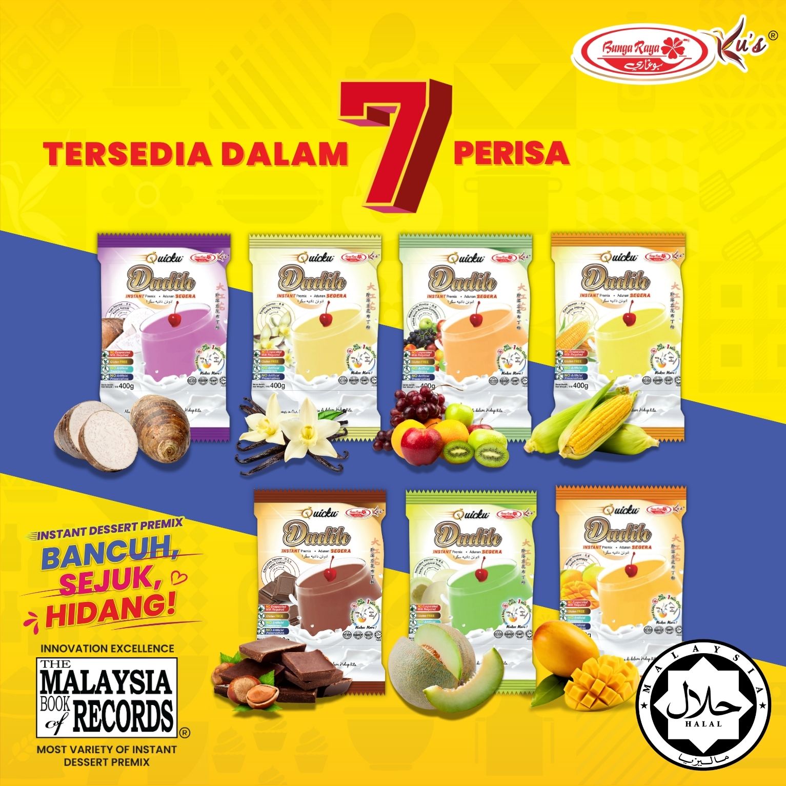 BUNGA RAYA KUS [Quicku] Serbuk Dadih Segera 400g || BUNGA RAYA KUS ...