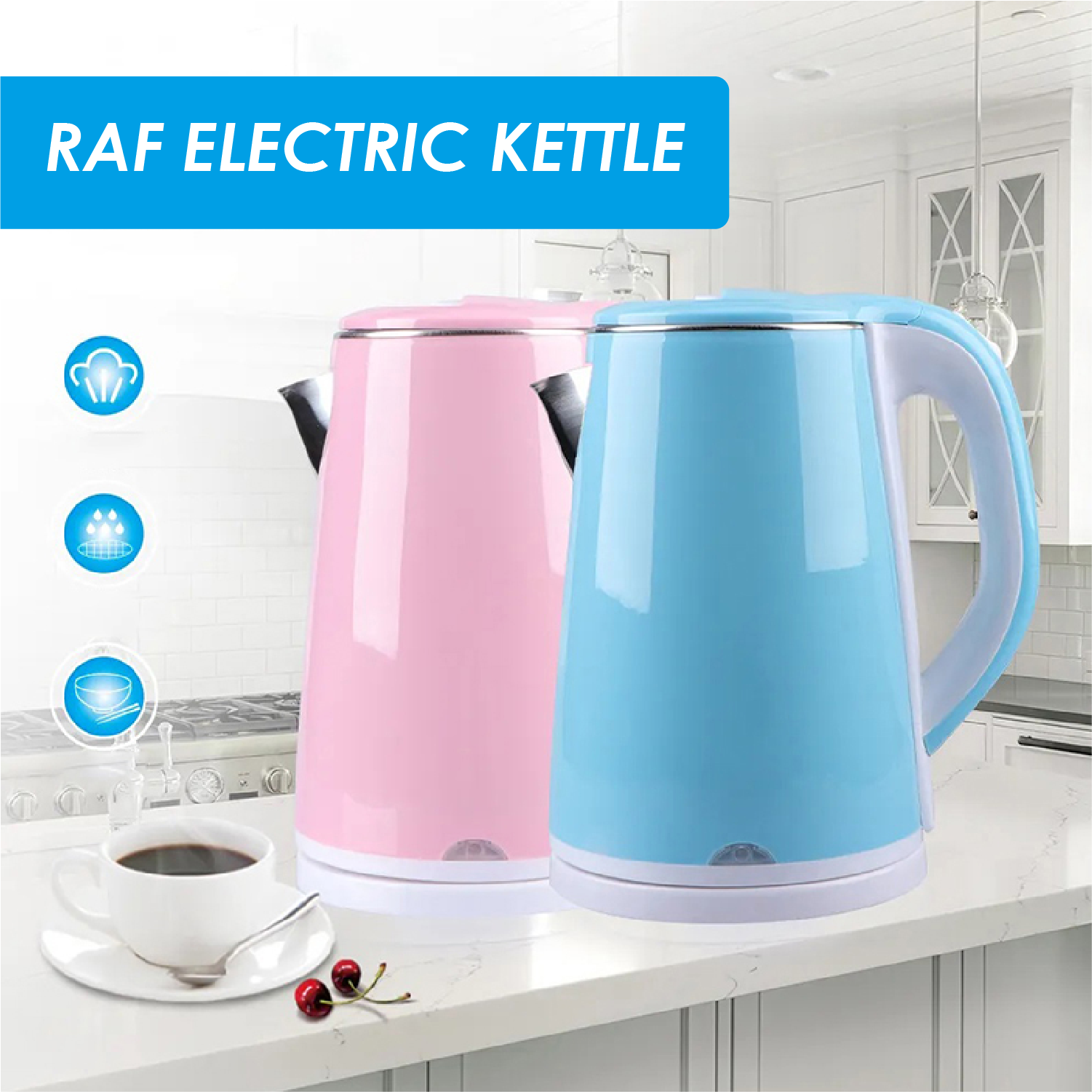 Cerek Elektrik Pantas 2L / Auto Kettle / Jimat Tenaga & Energy Saving ...
