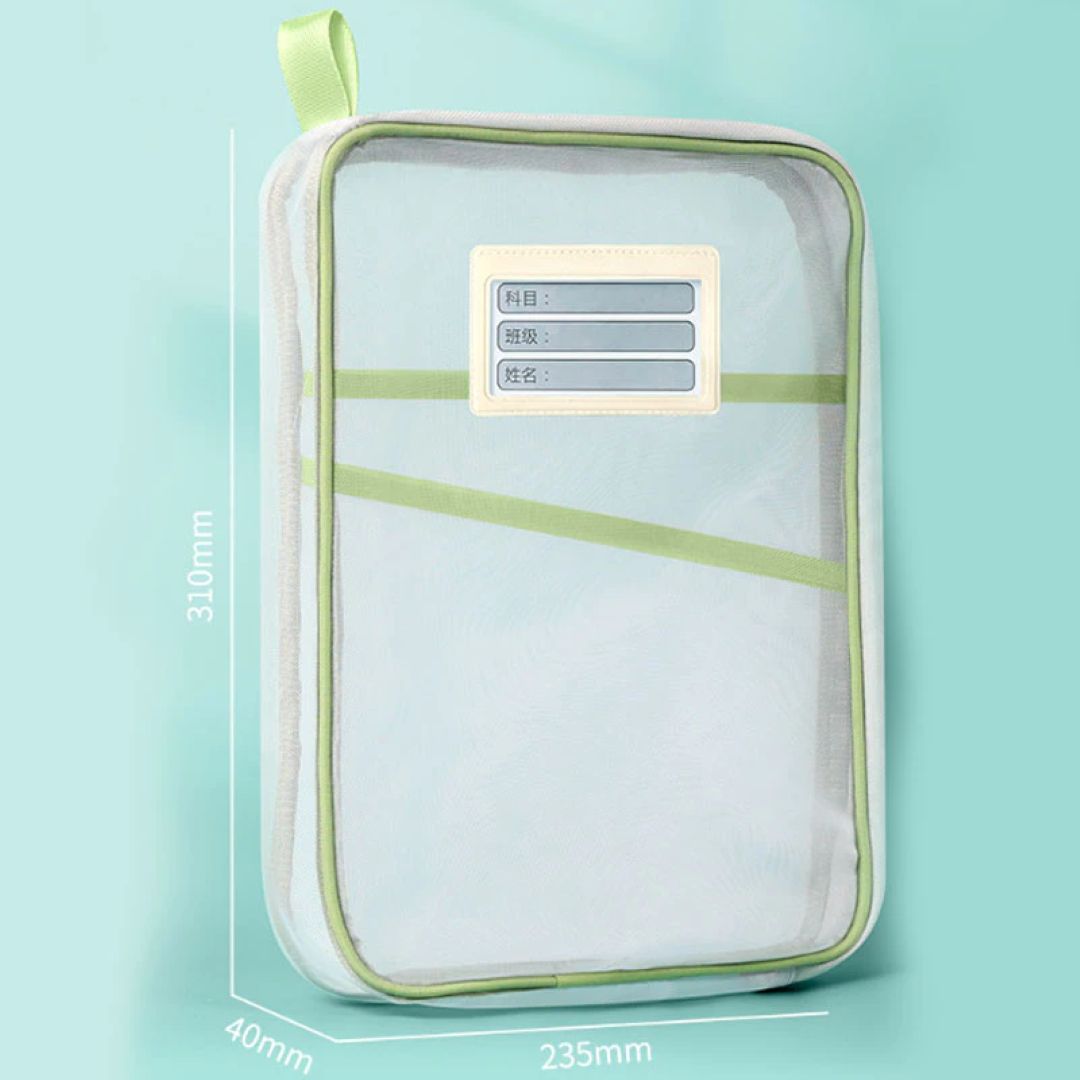 🇲🇾 Ready Stock Mesh Document Bag L-Shaped Opening Large Capacity ...