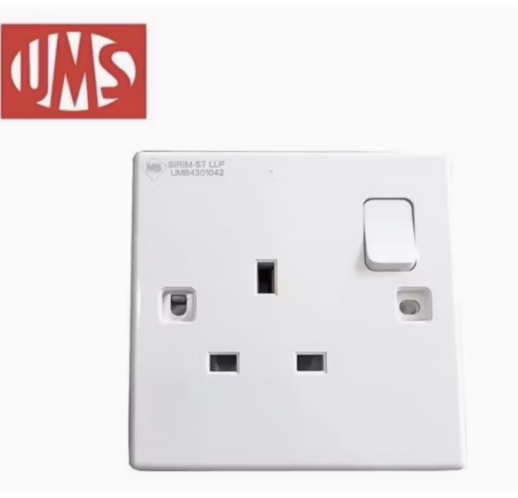 (10PCS) UMS 2913A 13A 1G Switch Socket Outlet / 13A 1Gang Socket ...