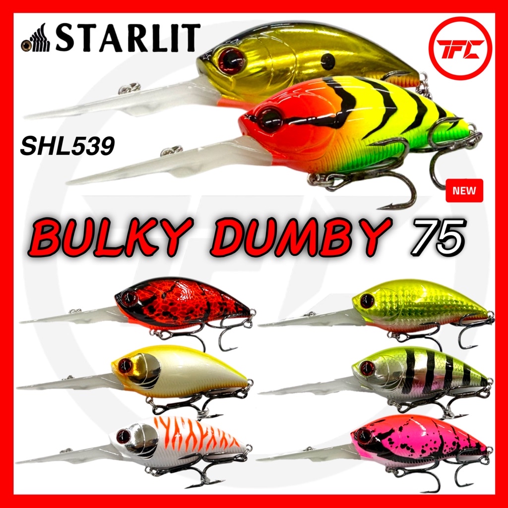 STARLIT Hard Lure Bulky Dumby 75 4.8m SHL539 7.5cm 23g Deep Runner ...