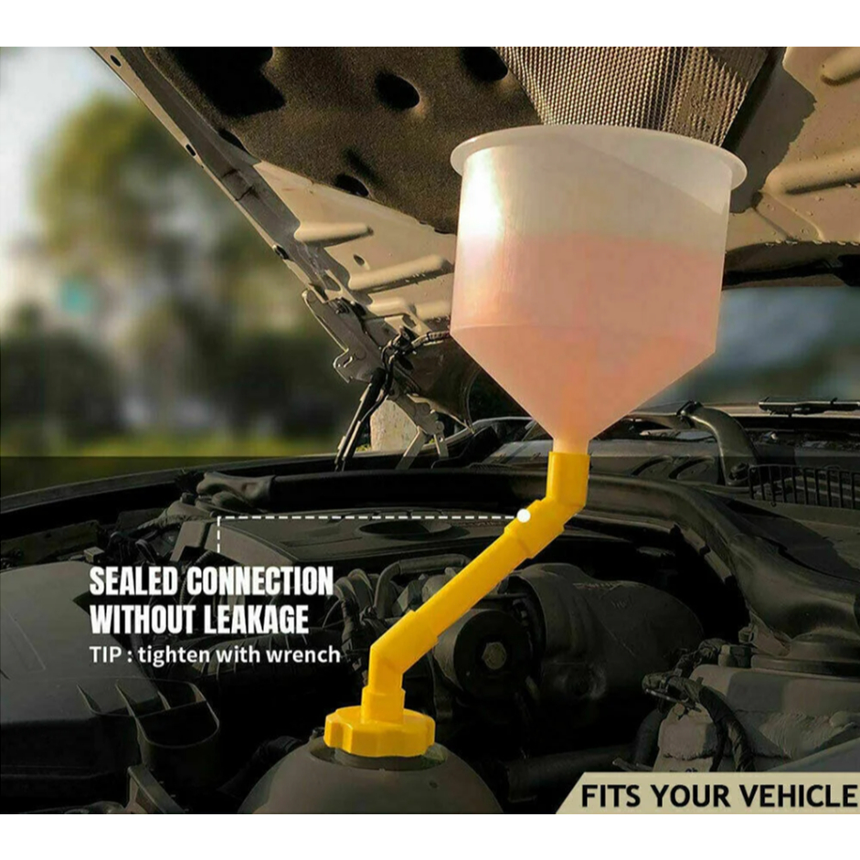15pcs Car Radiator Coolant Filling Funnel Kit Spill Proof Car Water ...