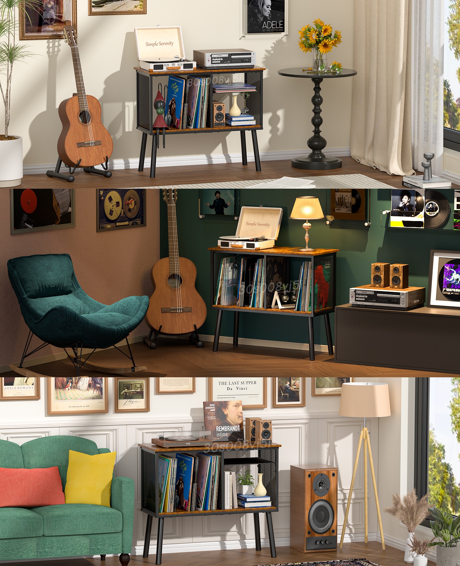 Vinyl record storage rack CD storage rack sofa side shelf disc storage ...